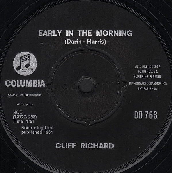 Cliff Richard : Early In The Morning / Outsider (7", Single)