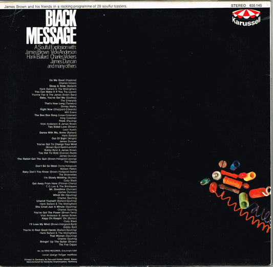 Various : Black Message (LP, Comp, Mixed)