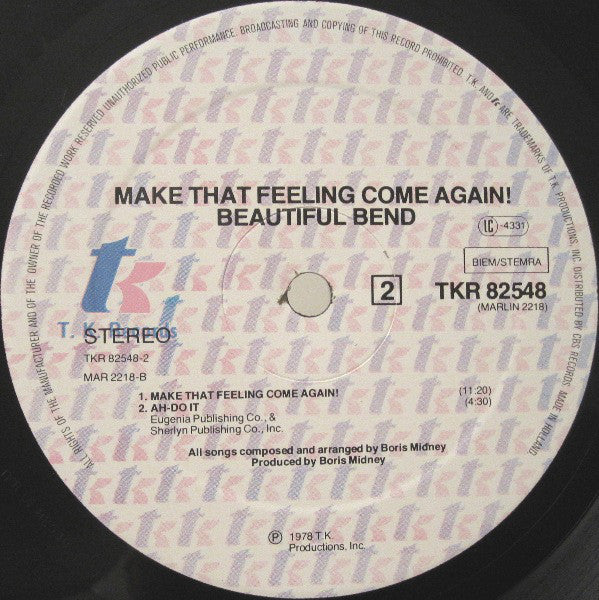 Beautiful Bend : Make That Feeling Come Again! (LP, Album)
