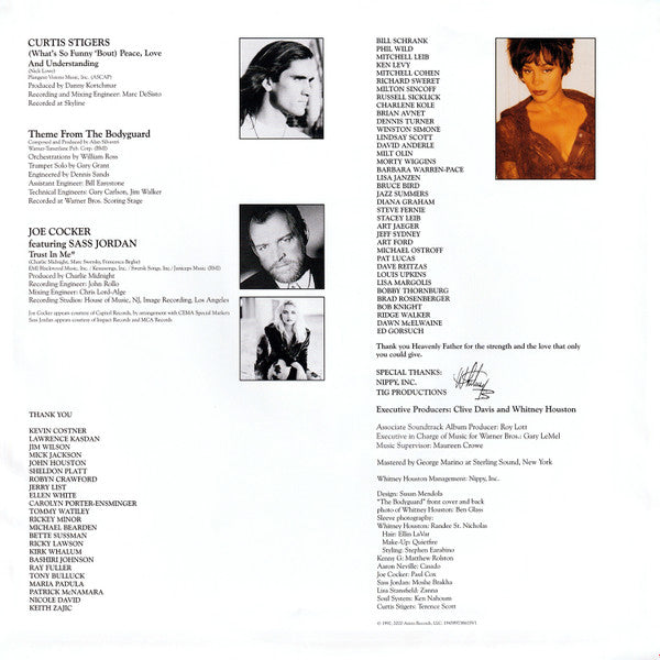 Various : The Bodyguard (Original Soundtrack Album) (LP, Album, RE, Red)
