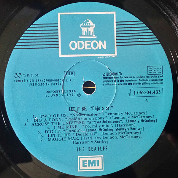 The Beatles : Let It Be = Déjalo Así (LP, Album, RE)