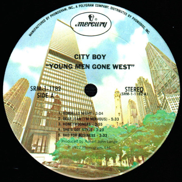 City Boy : Young Men Gone West (LP, Album, Pit)