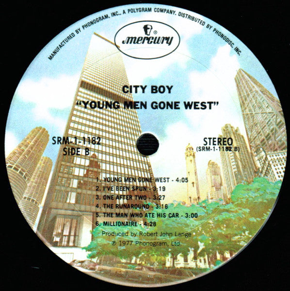 City Boy : Young Men Gone West (LP, Album, Pit)