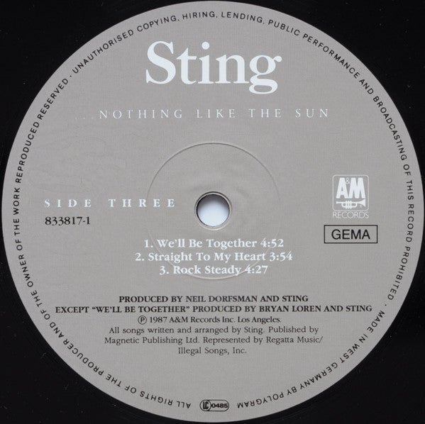 Sting : ...Nothing Like The Sun (2xLP, Album)