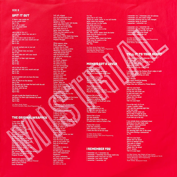 Lou Reed : Mistrial (LP, Album)