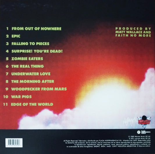 Faith No More : The Real Thing (LP, Album, RE, Red)