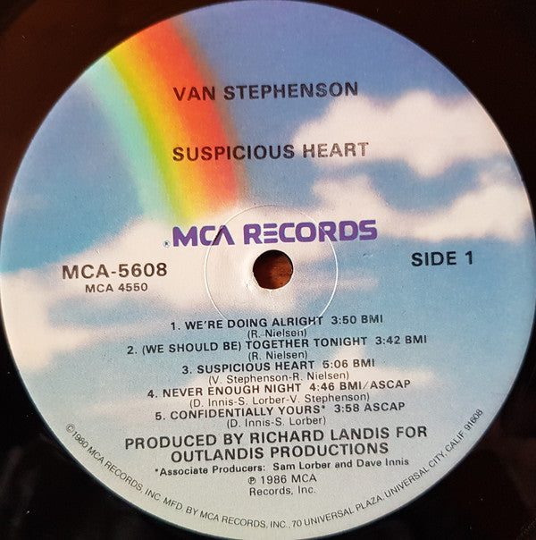 Van Stephenson : Suspicious Heart (LP, Album, Glo)