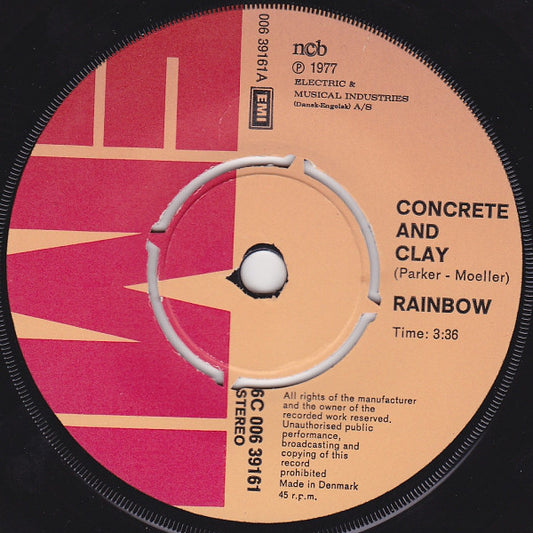 Rainbow (9) : Concrete And Clay (7", Single, Gre)