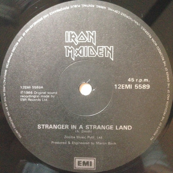 Iron Maiden : Stranger In A Strange Land (12", Single)