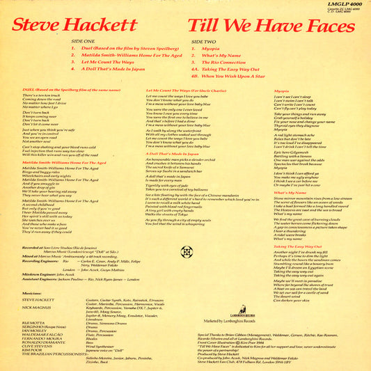 Steve Hackett : Till We Have Faces (LP, Album)
