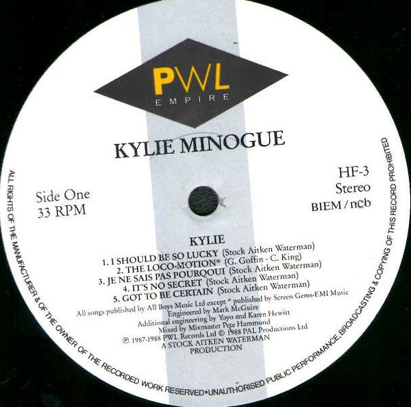 Kylie Minogue : Kylie (LP, Album)
