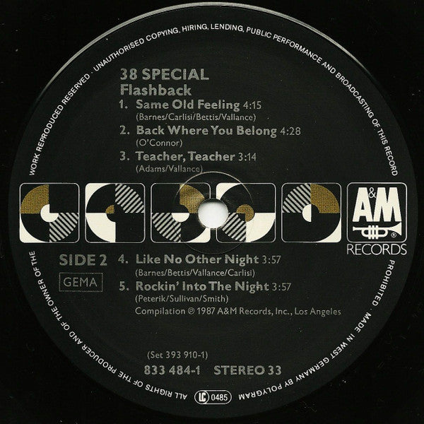 38 Special (2) : Flashback (LP, Comp + 7", EP, Promo)