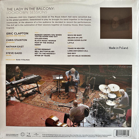 Eric Clapton : The Lady In The Balcony: Lockdown Sessions (2xLP, Album, Ltd, RE, Gol)