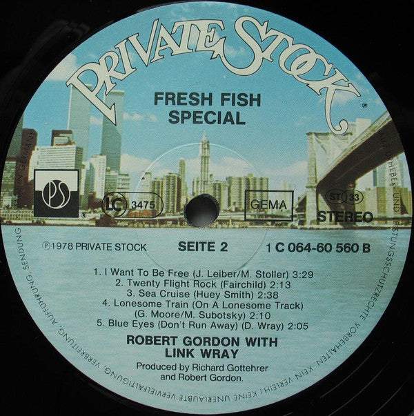 Robert Gordon (2) W/ Link Wray : Fresh Fish Special (LP, Album)