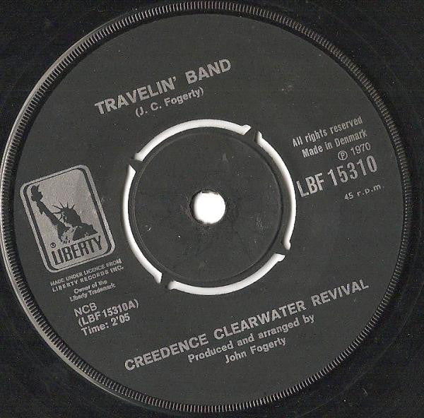 Creedence Clearwater Revival : Travelin' Band / Who'll Stop The Rain (7", Single)