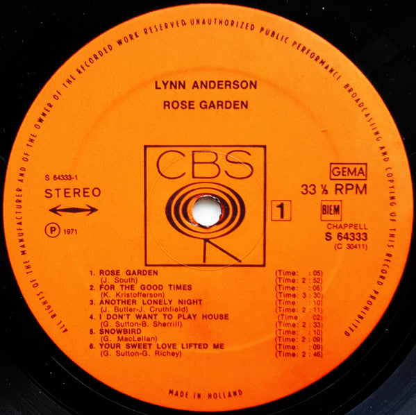 Lynn Anderson : Rose Garden (LP, Album)