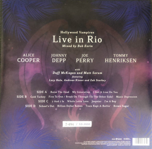 Hollywood Vampires : Live In Rio (2xLP, Album, Ltd, Num)