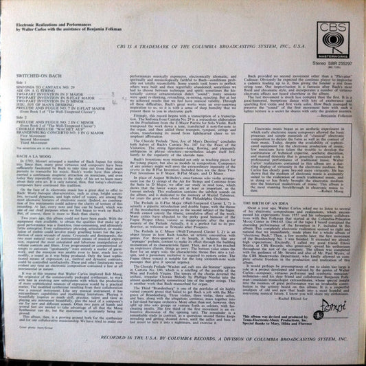 Walter Carlos : Switched-On Bach (LP, Album)