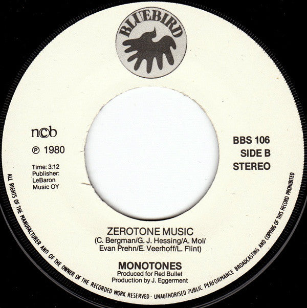The Monotones (2) : Zero To Zero (7", Single, Lar)