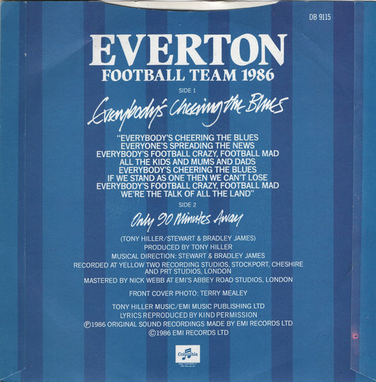 Everton F.C. - Everybody's Cheering The Blues (7") (Very Good Plus (VG+)) - Skanderborg Vinyl