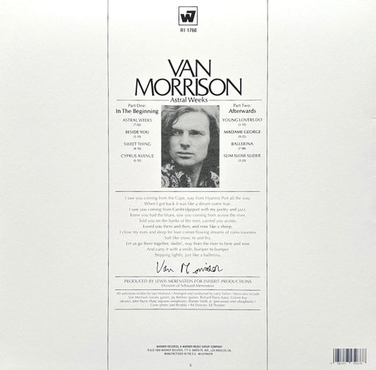 Van Morrison : Astral Weeks (LP, Album, Ltd, RE, Oli)