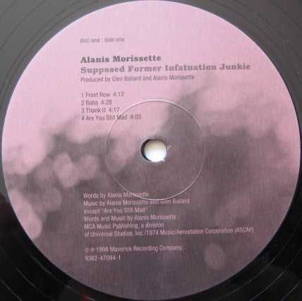 Alanis Morissette : Supposed Former Infatuation Junkie (2xLP, Album, RE)