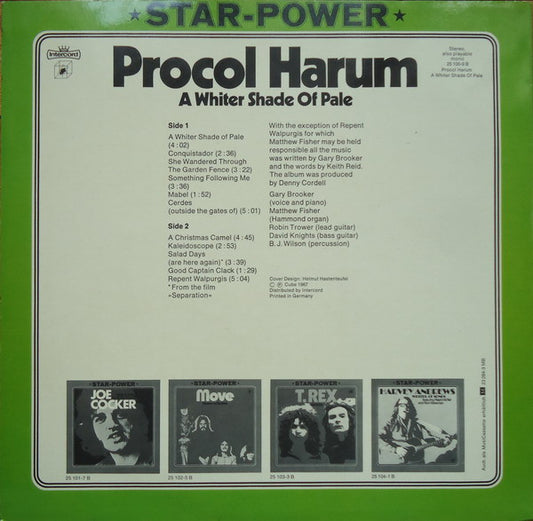 Procol Harum : A Whiter Shade Of Pale (LP, Album, RE)
