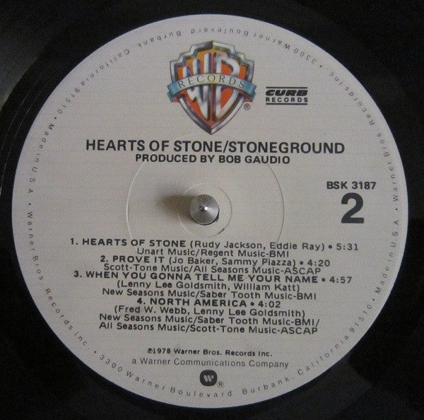 Stoneground : Hearts Of Stone (LP, Album, Los)