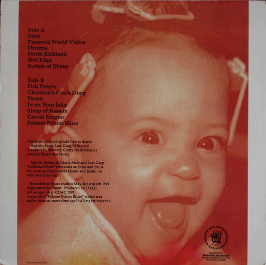 Christ On A Crutch - Crime Pays When Pigs Die (LP) (Very Good Plus (VG+)) - Skanderborg Vinyl