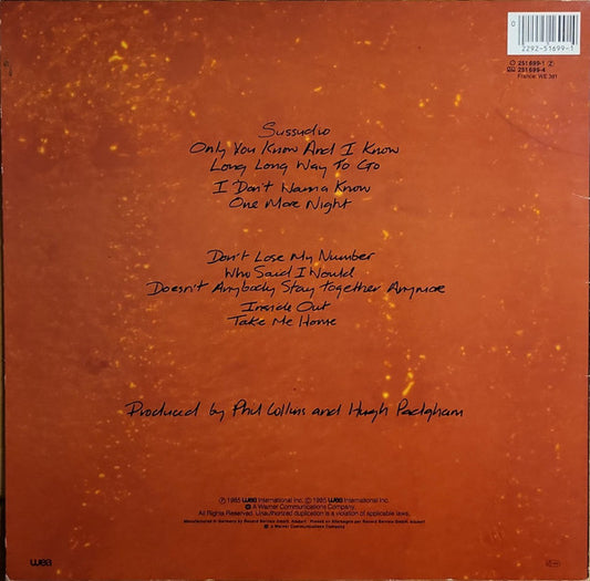 Phil Collins : No Jacket Required (LP, Album, Tel)