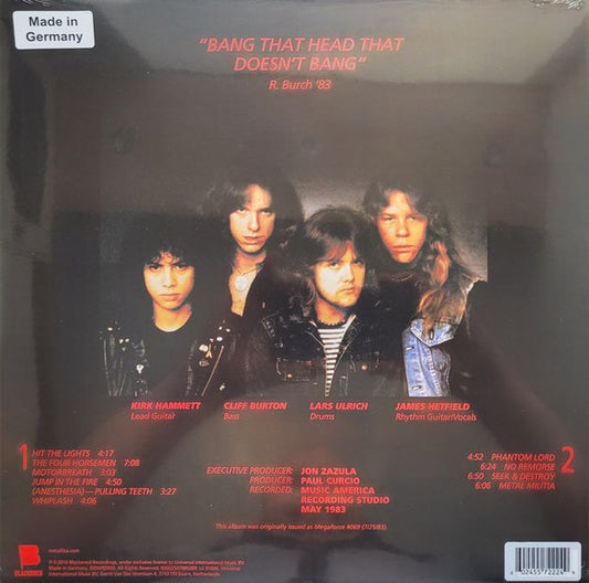 Metallica : Kill 'Em All (LP, Album, Ltd, RE, RM, RP, Red)