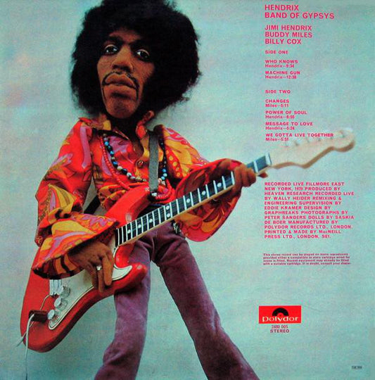 Jimi Hendrix : Band Of Gypsys (LP, Album, 180)