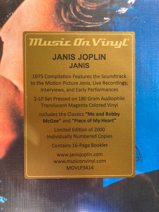 Janis Joplin : Janis (2xLP, Comp, Ltd, Num, RE, Mag)