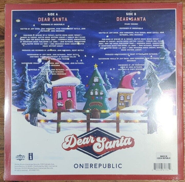 OneRepublic : Dear Santa (12", Single, Red)