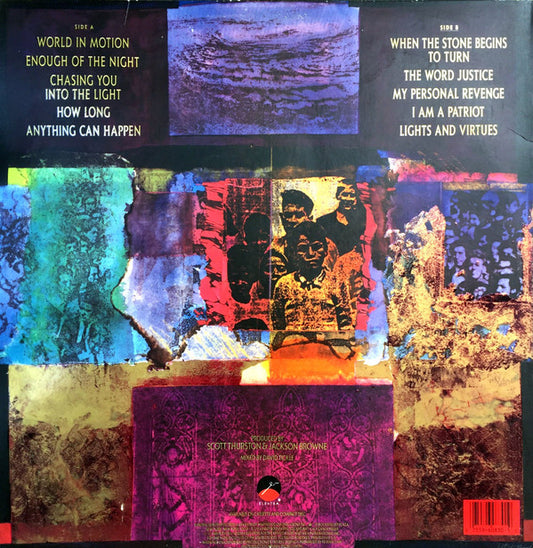 Jackson Browne : World In Motion (LP, Album, SP )