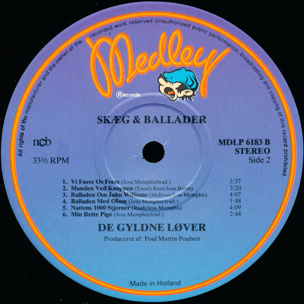 De Gyldne Løver : Skæg & Ballader (LP, Album)