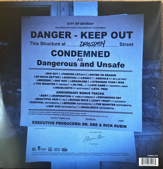 Eminem : The Marshall Mathers LP 2 (2xLP, Album + 2xLP, Ann + Dlx, RE, 10t)