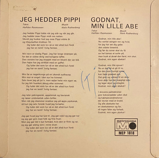 Daimi : Pippi Langstrømpe (7", EP, Blu)