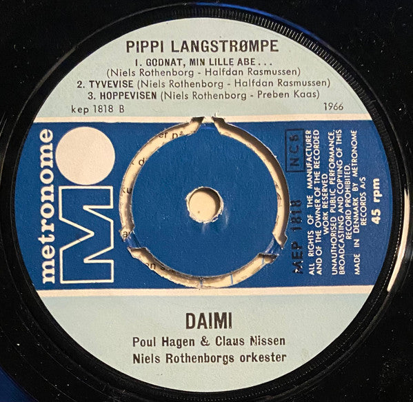 Daimi : Pippi Langstrømpe (7", EP, Blu)