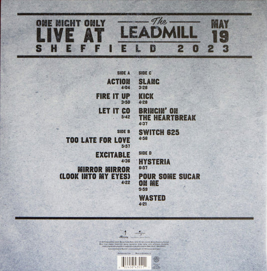 Def Leppard - One Night Only: Live At The Leadmill 2023 (2xLP) (Mint (M)) - Skanderborg Vinyl
