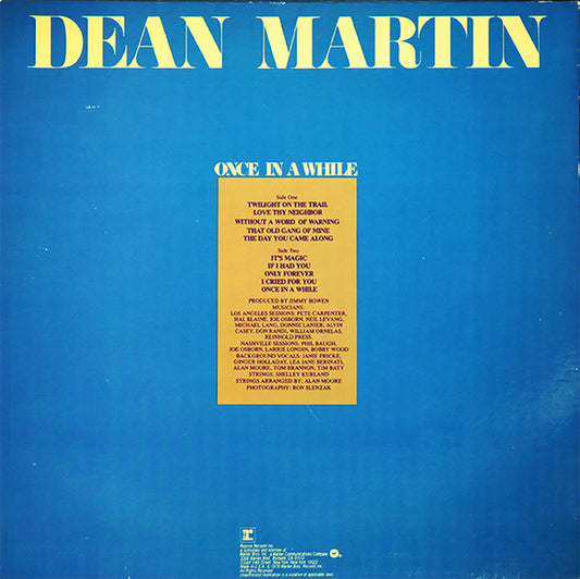 Dean Martin : Once In A While (LP, Album, Los)