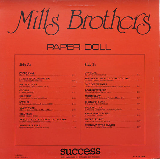 The Mills Brothers : Paper Doll (LP, Comp)