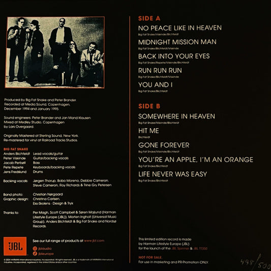 Big Fat Snake : Power Performance - JBL Spinning In The Century (LP, Album, Comp, Ltd, Promo, RM, Col)