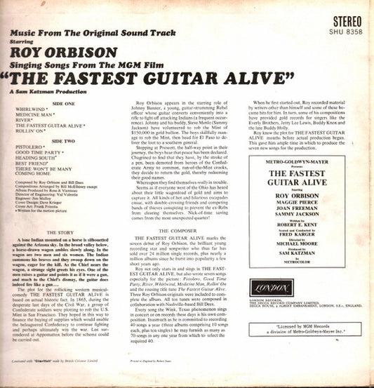 Roy Orbison : Singing Songs From The M.G.M Film "The Fastest Guitar Alive" (LP, Album)
