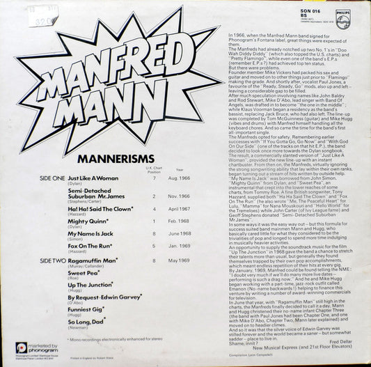Manfred Mann : Mannerisms (LP, Comp, RM)
