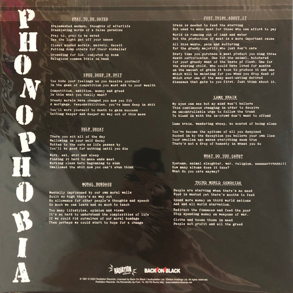 Extreme Noise Terror : Phonophobia (12", RE)