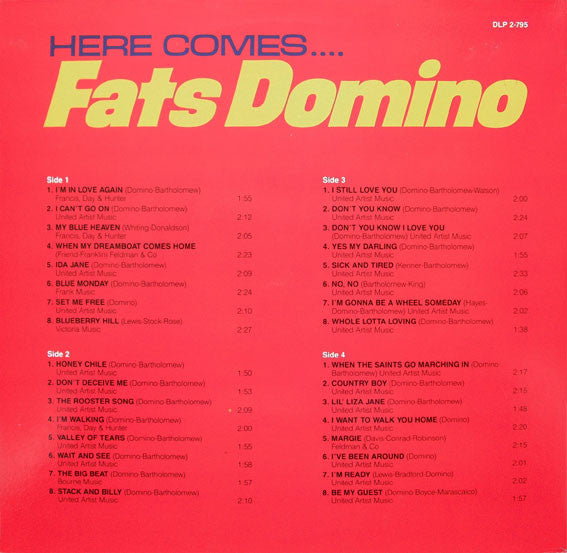 Fats Domino : Here Comes....Fats Domino (2xLP, Comp)