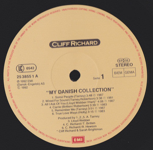 Cliff Richard - My Danish Collection (2xLP) (Very Good Plus (VG+)) - Skanderborg Vinyl
