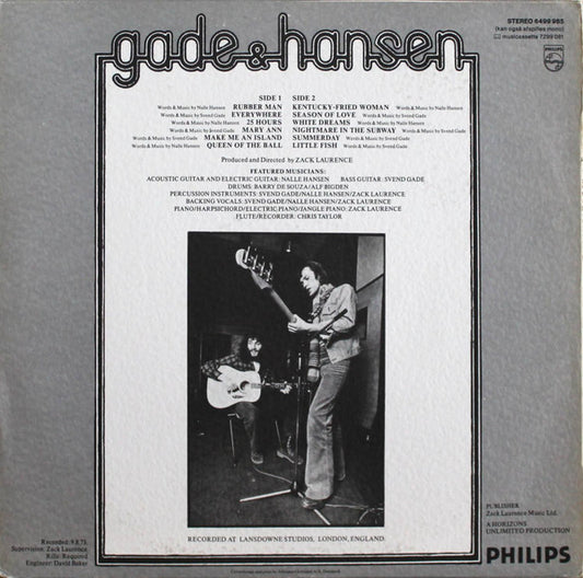 Gade & Hansen - Gade & Hansen (LP) (Very Good Plus (VG+)) - Skanderborg Vinyl