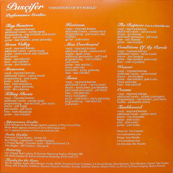 Puscifer : "Conditions Of My Parole" (2xLP, Album)